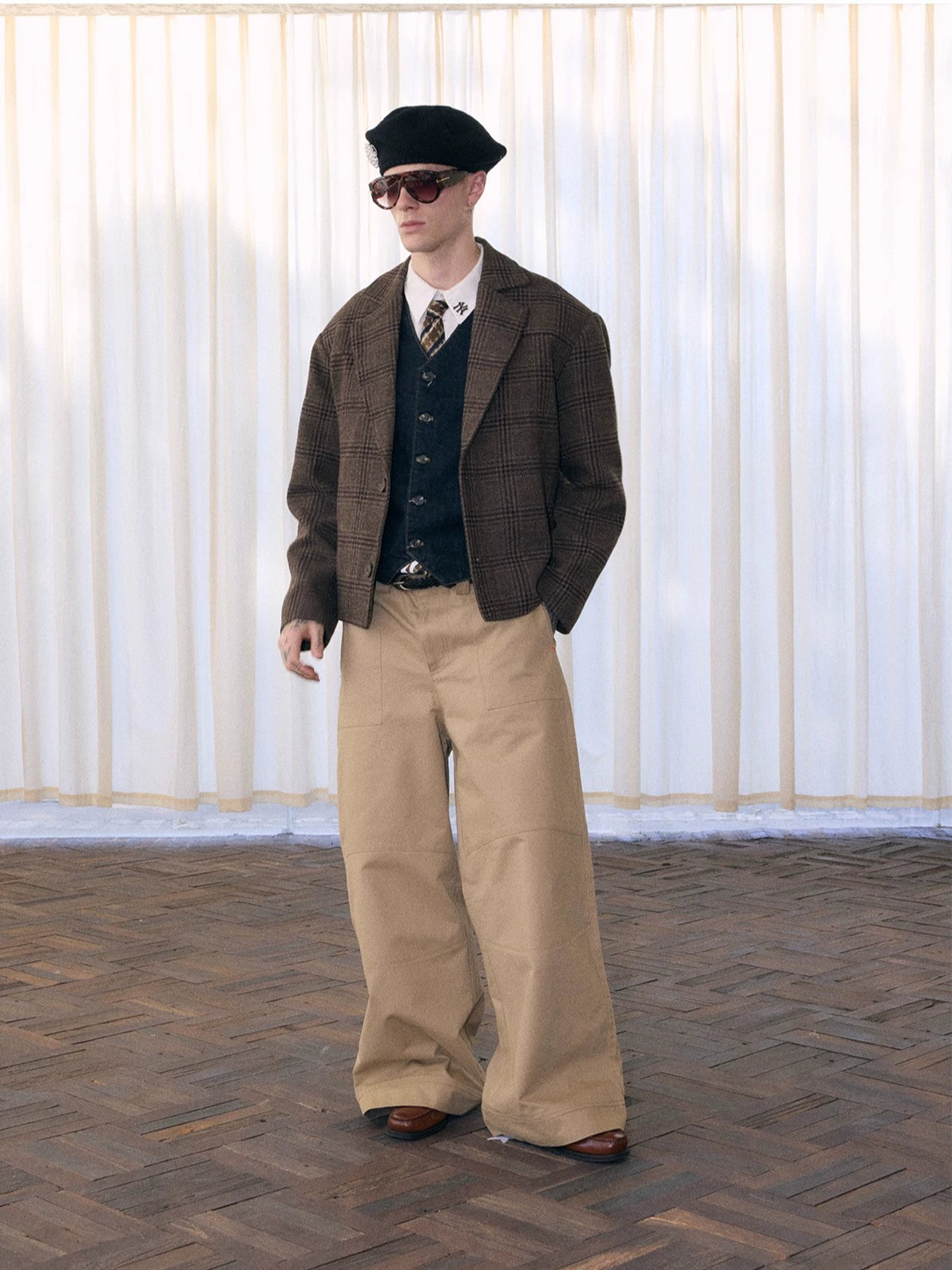Ins Gale Khaki Baggy Workpant