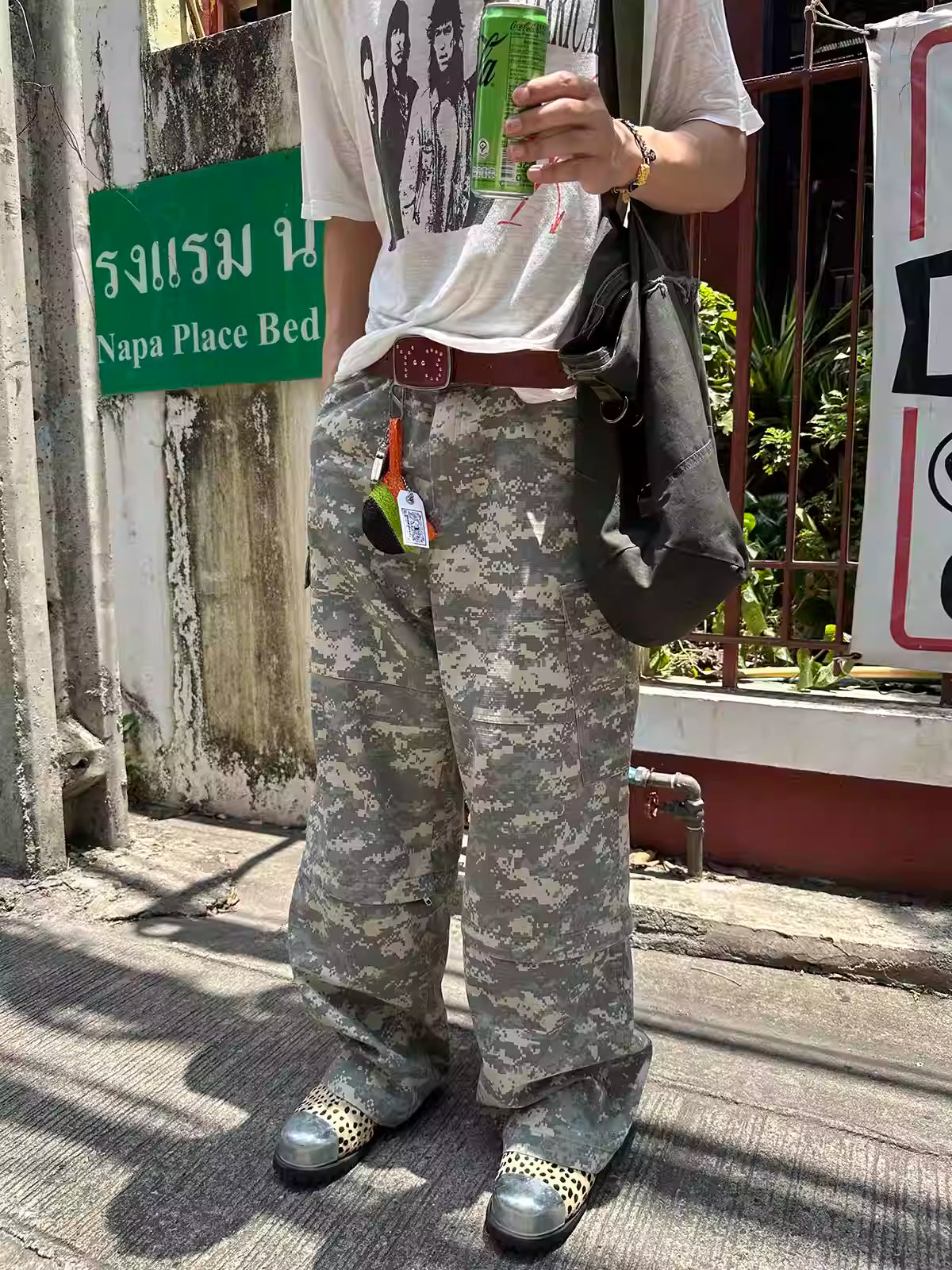 Ins Gale Military Camo Halfzip Pant