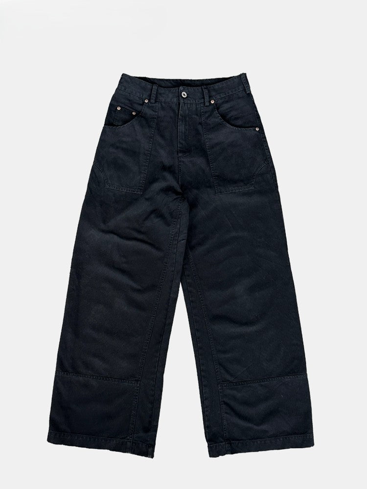 Ins Gale Washed Two Tone Pant