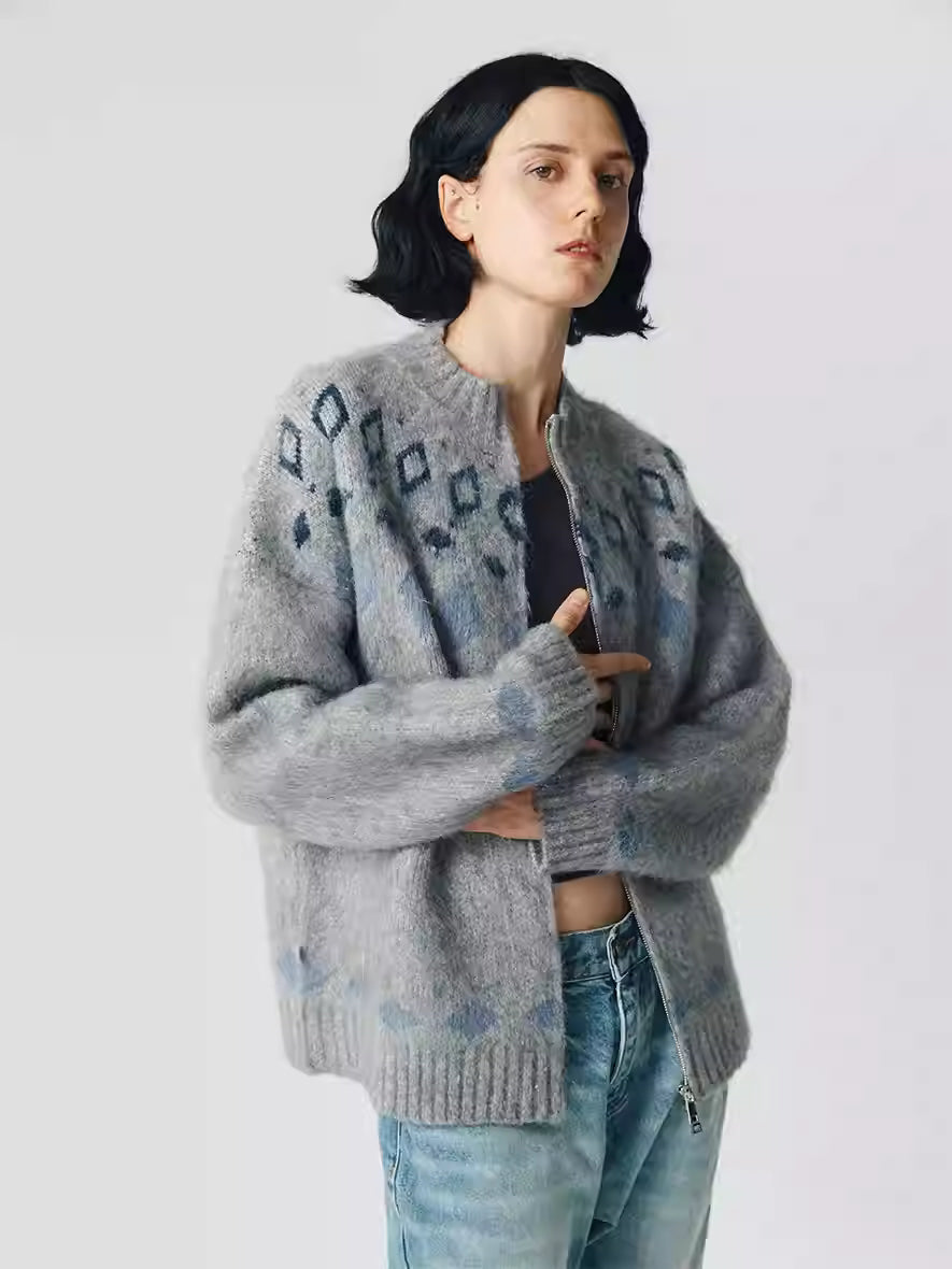 LIMPIDOCULUS Diamond Wool Blend Zip