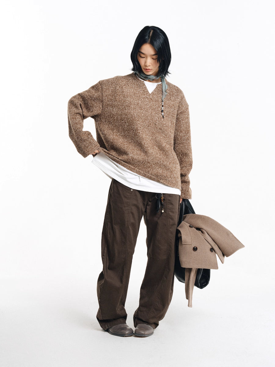 LIMPIDOCULUS Twofold Sweater Brown