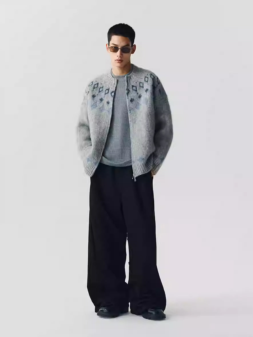 LIMPIDOCULUS Diamond Wool Blend Zip