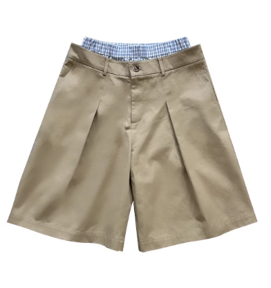 Ins Gale Double Stitched Half Pant