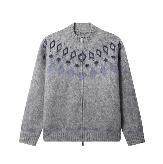 LIMPIDOCULUS Diamond Wool Blend Zip