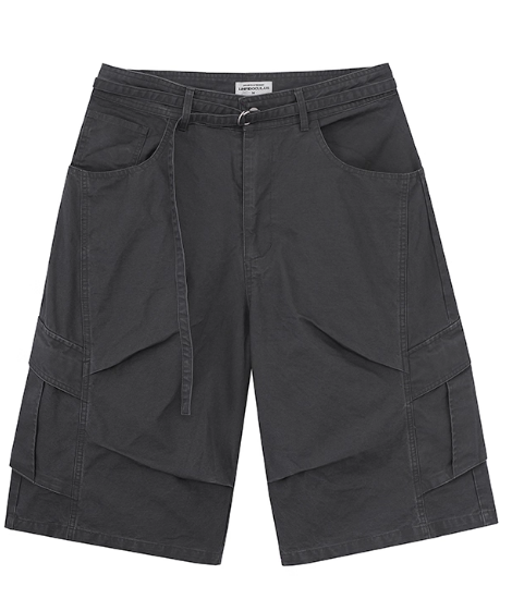 LIMPIDOCULUS Workwear Black Wide Leg Shorts